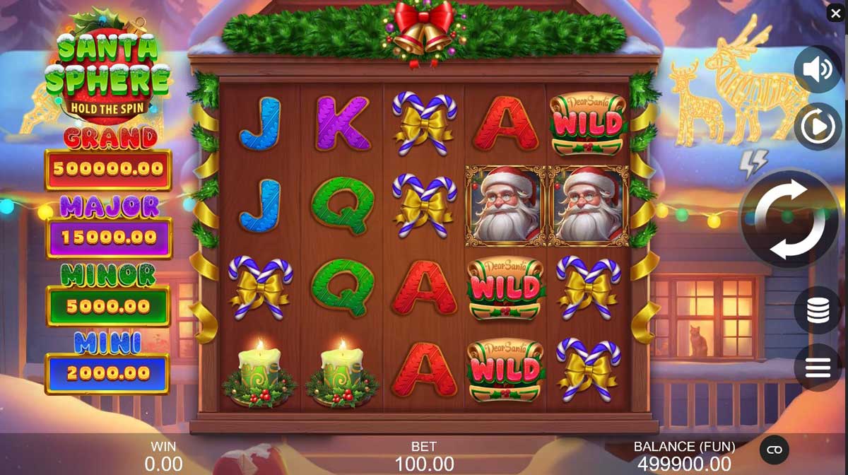 Santa Sphere: Hold the Spin slot machine game screenshot