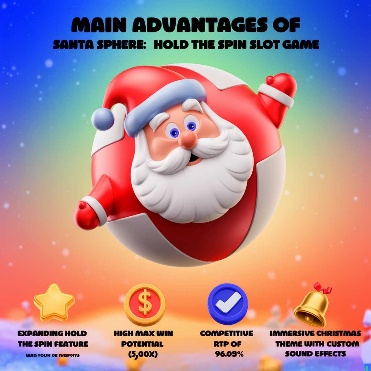 Santa Sphere: Hold the Spin slot game main features